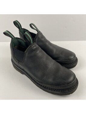 Georgia Boot Giant Romeo Mens 8 M Black Leather Work Shoe Soft Toe